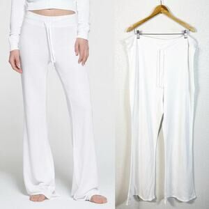 Skims Women’s NEW Modal French‎ Terry Flare Pants in Snow White Size 4X